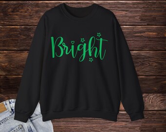 Bright Sweatshirt | Jolly Jester Causing Merry Mischief Ugly Sweater Santa Smirk Sweatshirt | Christmas Gift