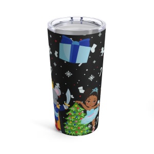 Schwarzer Nussknacker Becher 20oz, Weihnachtsgeschenk, Ballerina Geschenk, Ballettbecher, Nussknacker Kinder, Schwarze Weihnachten, Schwarze Ballerina Becher