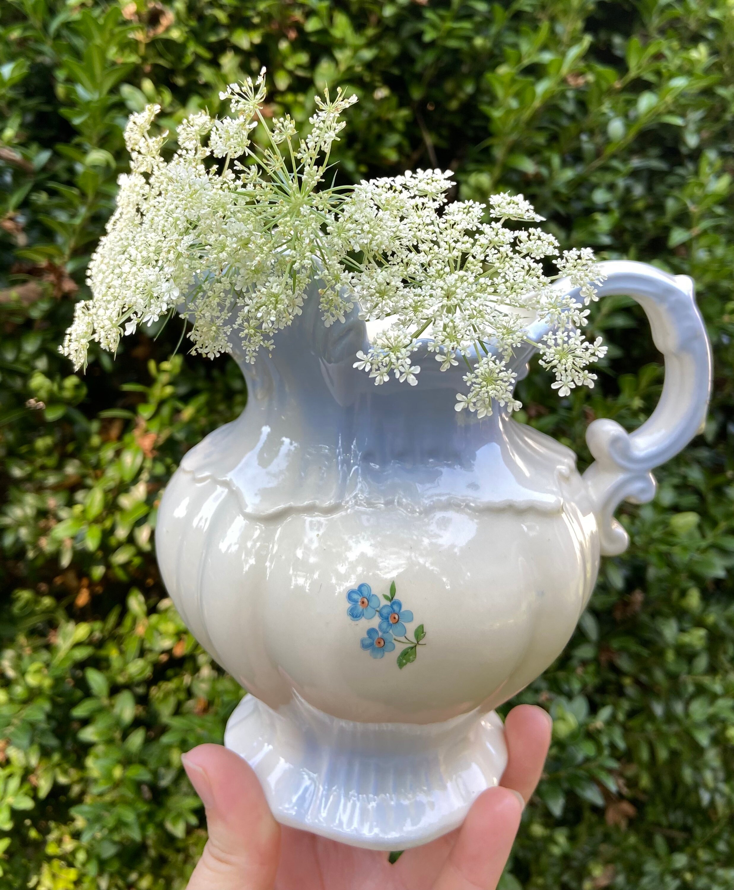 Vintage Water, Juice, Milk Pitcher or Flower Vase. Beautiful Tea Rose –  Anything Discovered