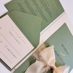 AMOR VERDADERO - tarjetas RSVP grabadas en caliente con sobre - suite de bodas de lujo - diseño minimalista - estampado de lámina - moderno