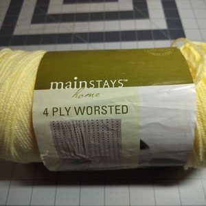 Mainstays 4 Ply Worsted Weight Yarn 100 Acrylic Pink Blue Yellow for sale  online