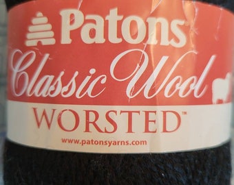 Patons yarn classic wool worsted color black