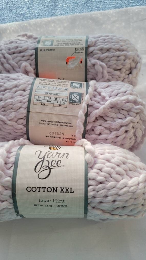 Yarn bee cotton xxl yarn lilac hint color set of 3 Etsy