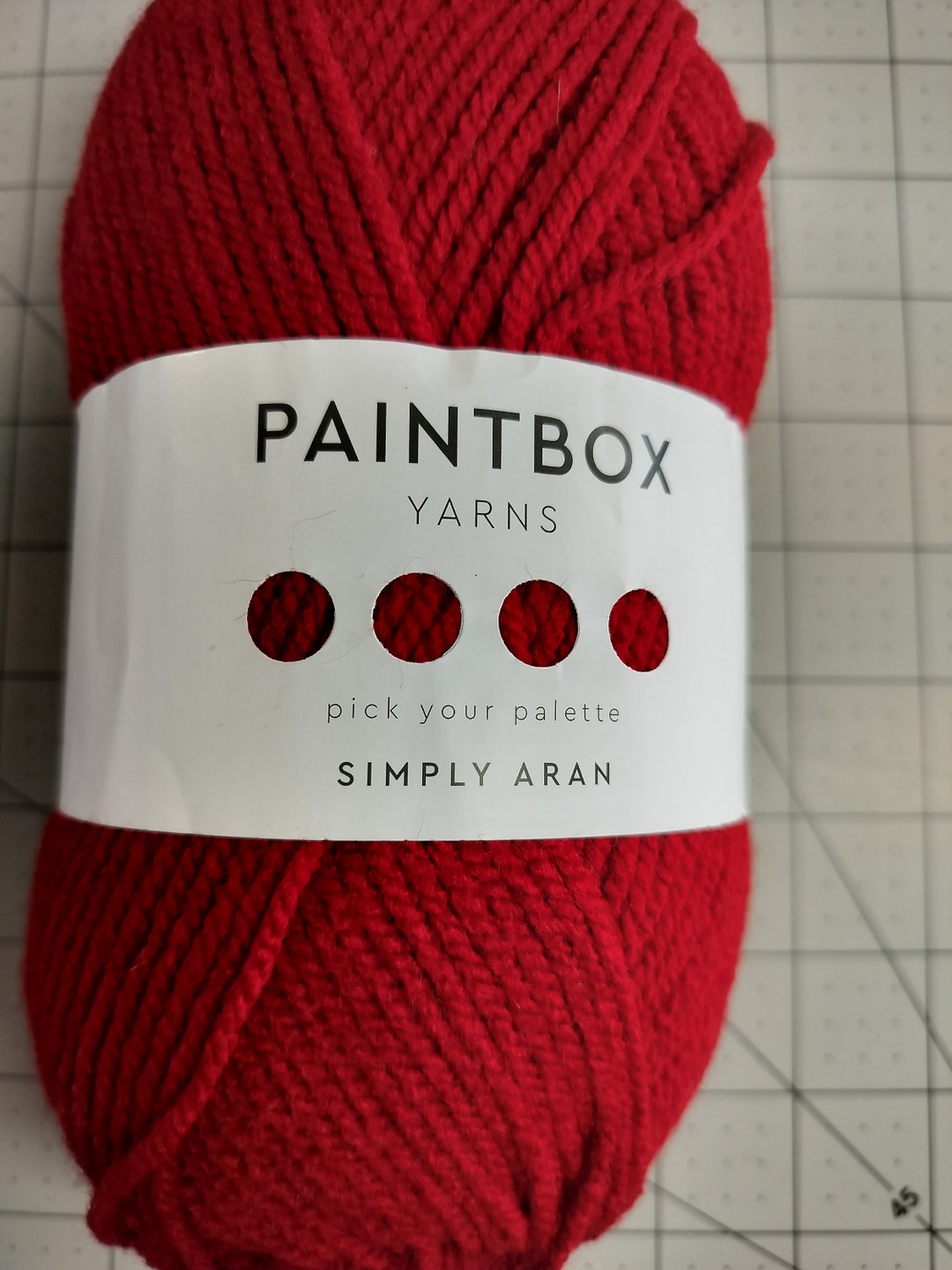 Paintbox Yarn Simply Aran Cor Red Etsy