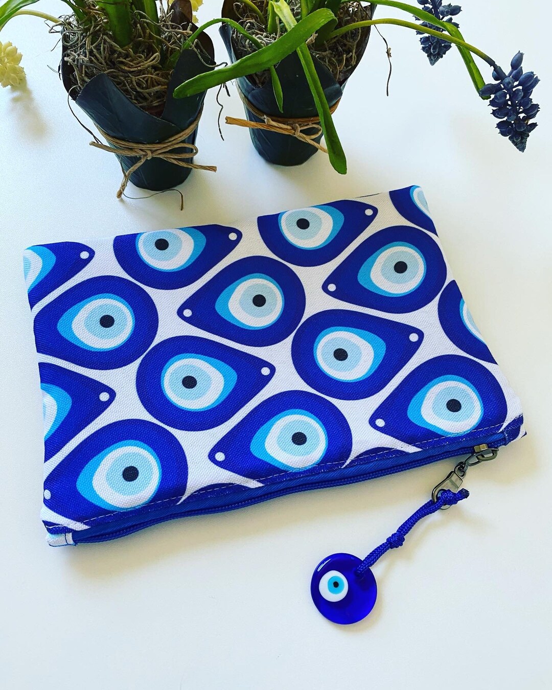 Evil Eye Zippered Pouch/evil Eye Makeup Bag/evil Eye Etsy
