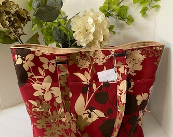 Bolsa de lona con diseño de jardín de flores, bolsa grande de viaje para playa