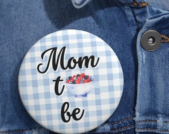 Berry Sweet Baby Shower Pin – Mom-to-Be Button with Strawberry & Berry Theme, Fruit Baby Shower Badge, Gender Neutral Baby Shower Accessory