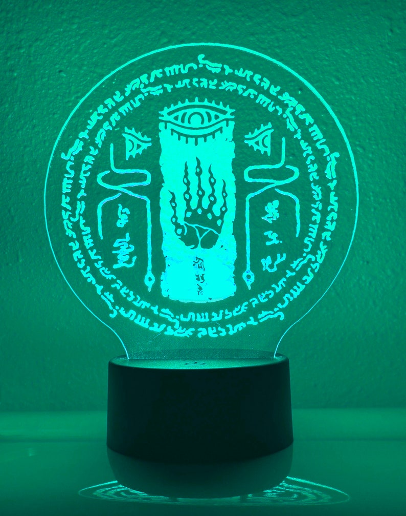 Zonai Sigil Zelda Tears of the Kingdom inspired LED Light, desk lamp, night light, TOTK, BOTW sign display image 8