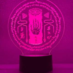 Zonai Sigil Zelda Tears of the Kingdom inspired LED Light, desk lamp, night light, TOTK, BOTW sign display image 5