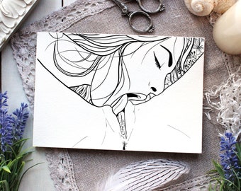Nude Coloring Page Etsy