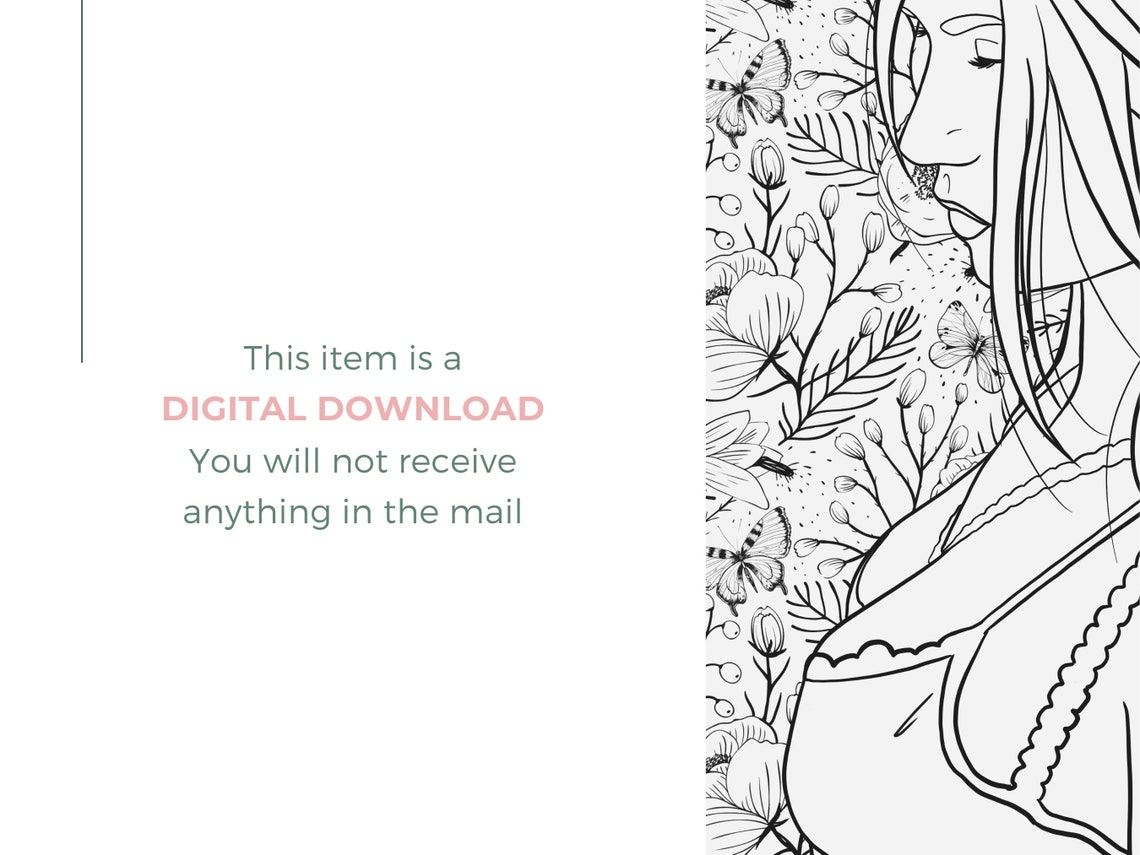 Mature Adult Coloring Page NSFW, Erotic Design, Female Art, Printable