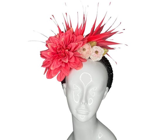 Vibrant Feathered Fascinator Colorful Feather Fascinator Hat for Derby, Church, Tea Party  main image 4