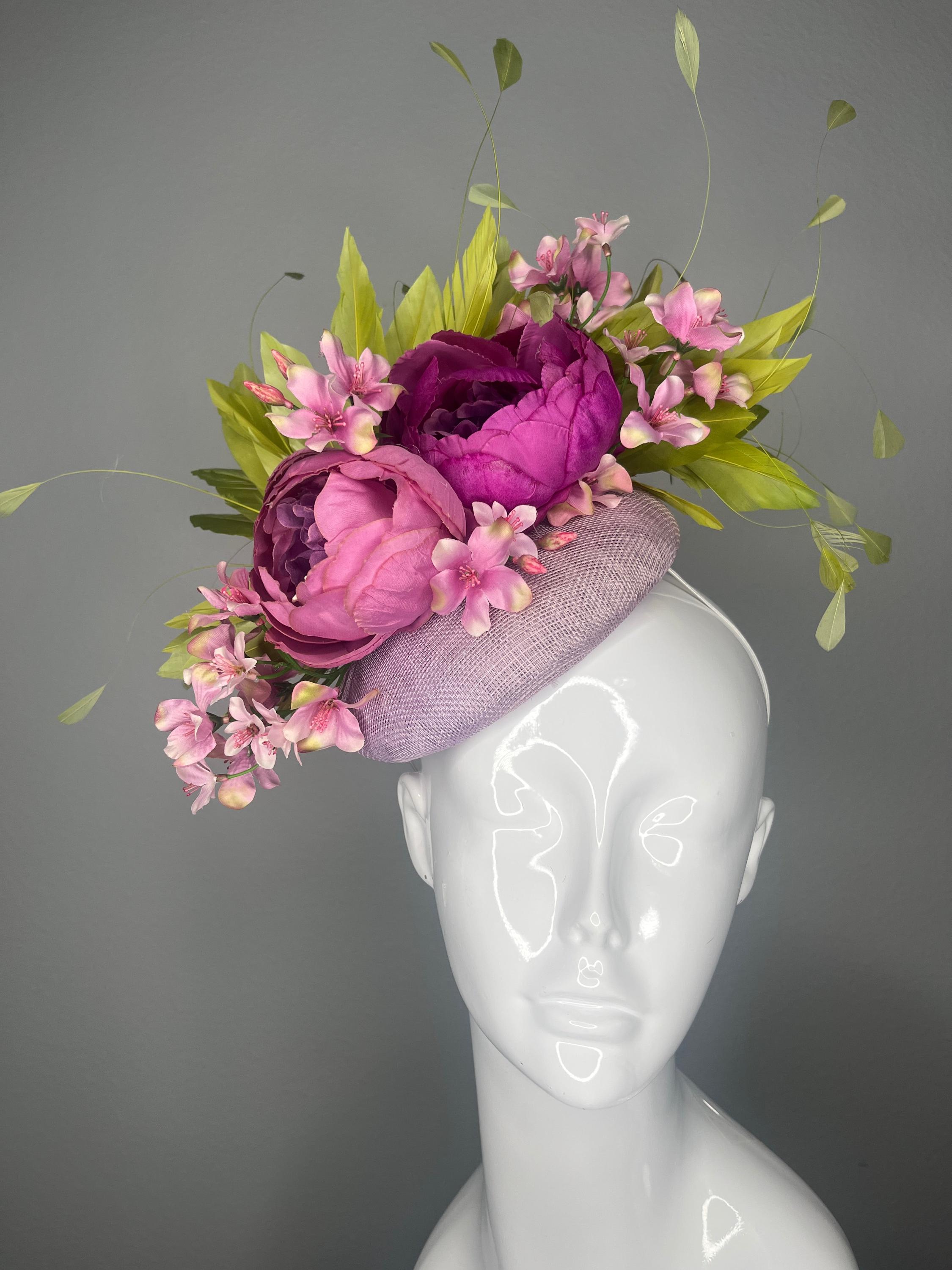 Lavender and Pink Fascinator - Etsy display picture 2
