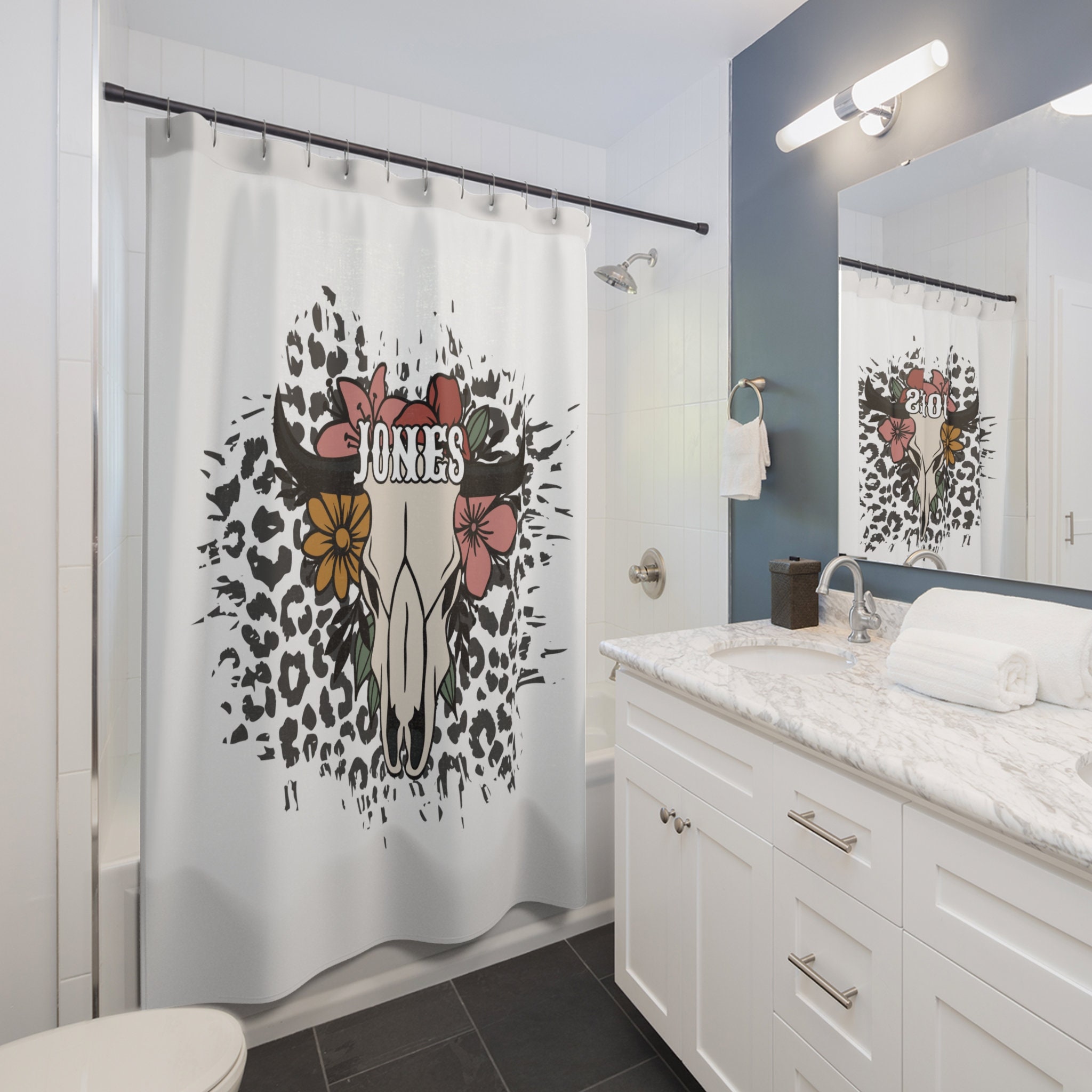 Custom Shower Curtain. Western Shower Curtain. Rustic Shower Curtain