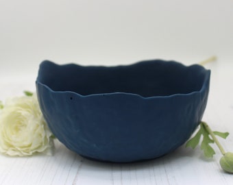 Decorative Bowl, Jesmonite Bowls, Handmade Bowl,  Navy Ornaments, Navy Blue Ornaments, Navy Bowl, Blue Bowl, Ornaments for Living Room, Bowl