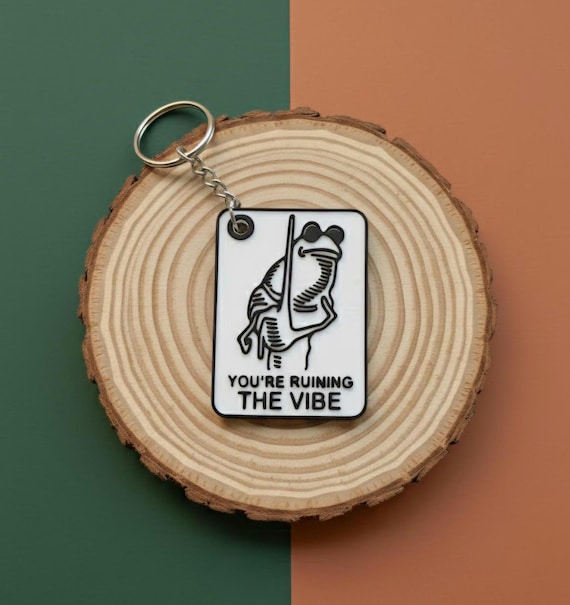 Marcus the Worm Meme Keyring – You’re Ruining the Vibe – Funny Keychain | 3D Printed Gift | TikTok Meme | Secret Santa | Joke Present