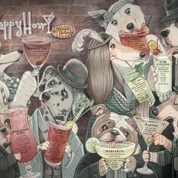 PRINT - Party Dogs