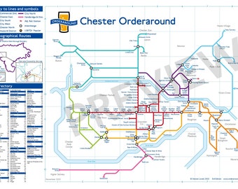 Chester Orderaround A3 Pub Map Poster