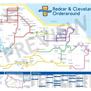 Redcar & Cleveland OrderAround Pub Karte