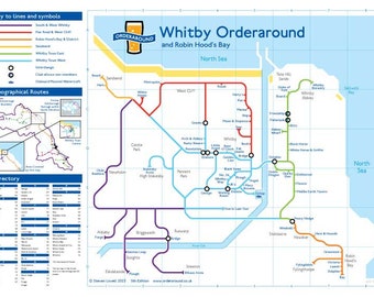 Whitby Orderaround A3 Pub Map Poster