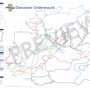 Affiche Doncaster Orderaround Pub Map (610 x 915 mm)
