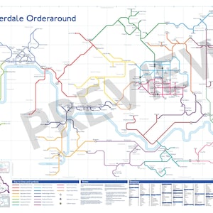 Affiche Calderdale Orderaround Pub Map (610 x 915 mm)