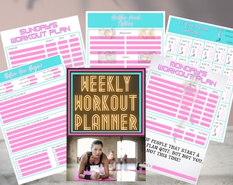 Digitale Workout Planner - Printbaar (incl. Planning, Workouts, Maandelijkse Challenge en Maaltijdhulp)