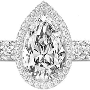 2 CT Gruszka Moissanite Pierścionek zaręczynowy Ślub Vintage Solitaire Antyczny Rocznica Obietnica Vintage Pierścionek Prezent dla Niej