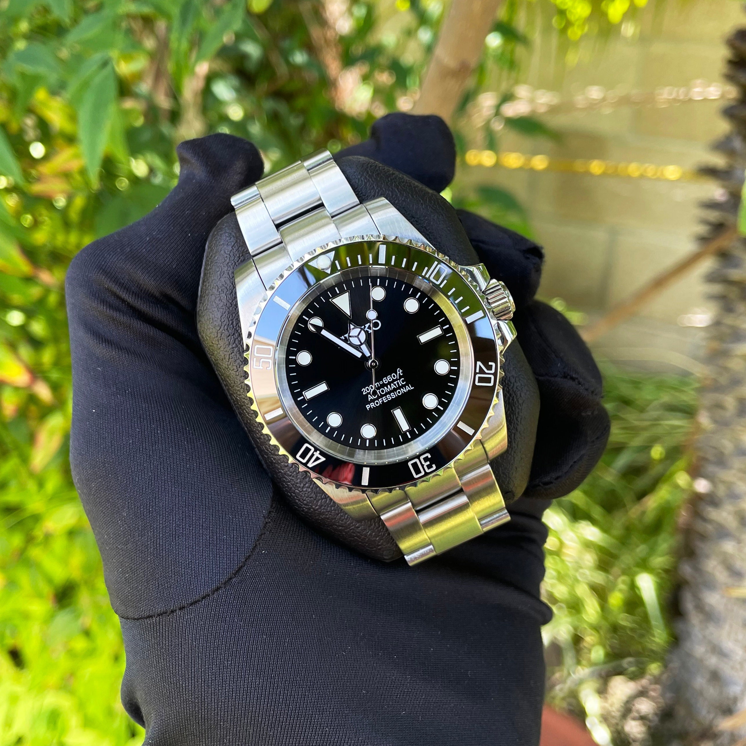 40mm 200 Meter Submariner Black No Date Style Diver Mod Watch - Etsy