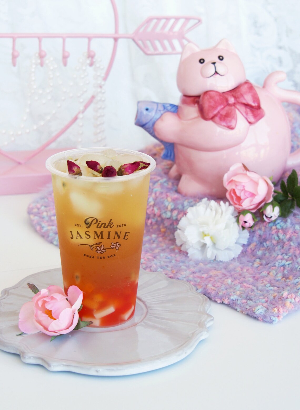 Passion Fruit Jasmine Green Tea Boba Box Etsy