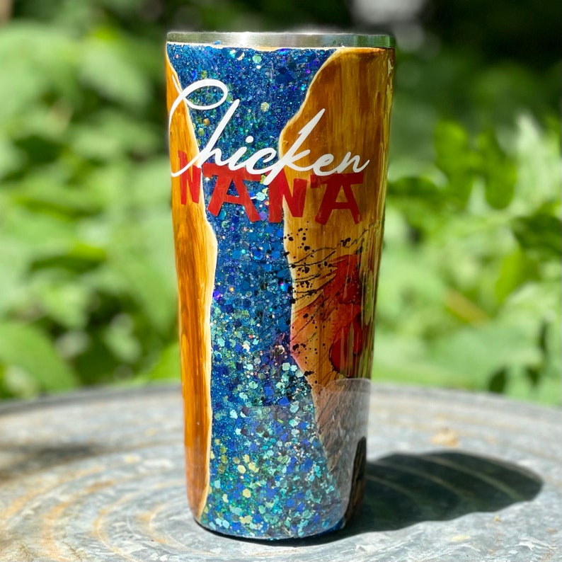 Custom Wood Grain Geode Tumbler Custom Stainless Steel Etsy