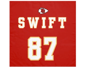 Swifty and Kelce KC Chiefs Game Day Dinner Napkins - SWIFT 87 Red Tailgating Essential Set of four