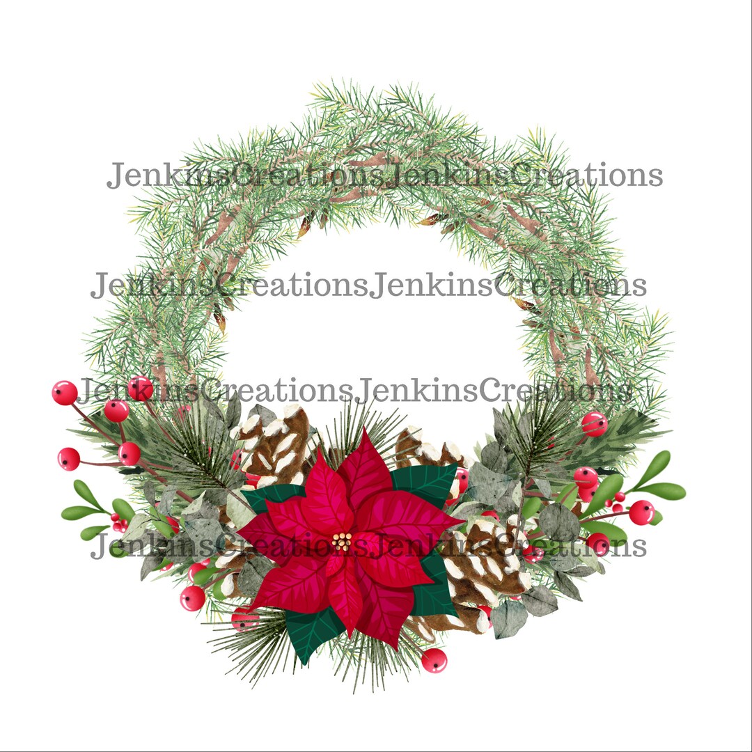 Digital PNG High Resolution Printable Beautiful Christmas Poinsettia ...