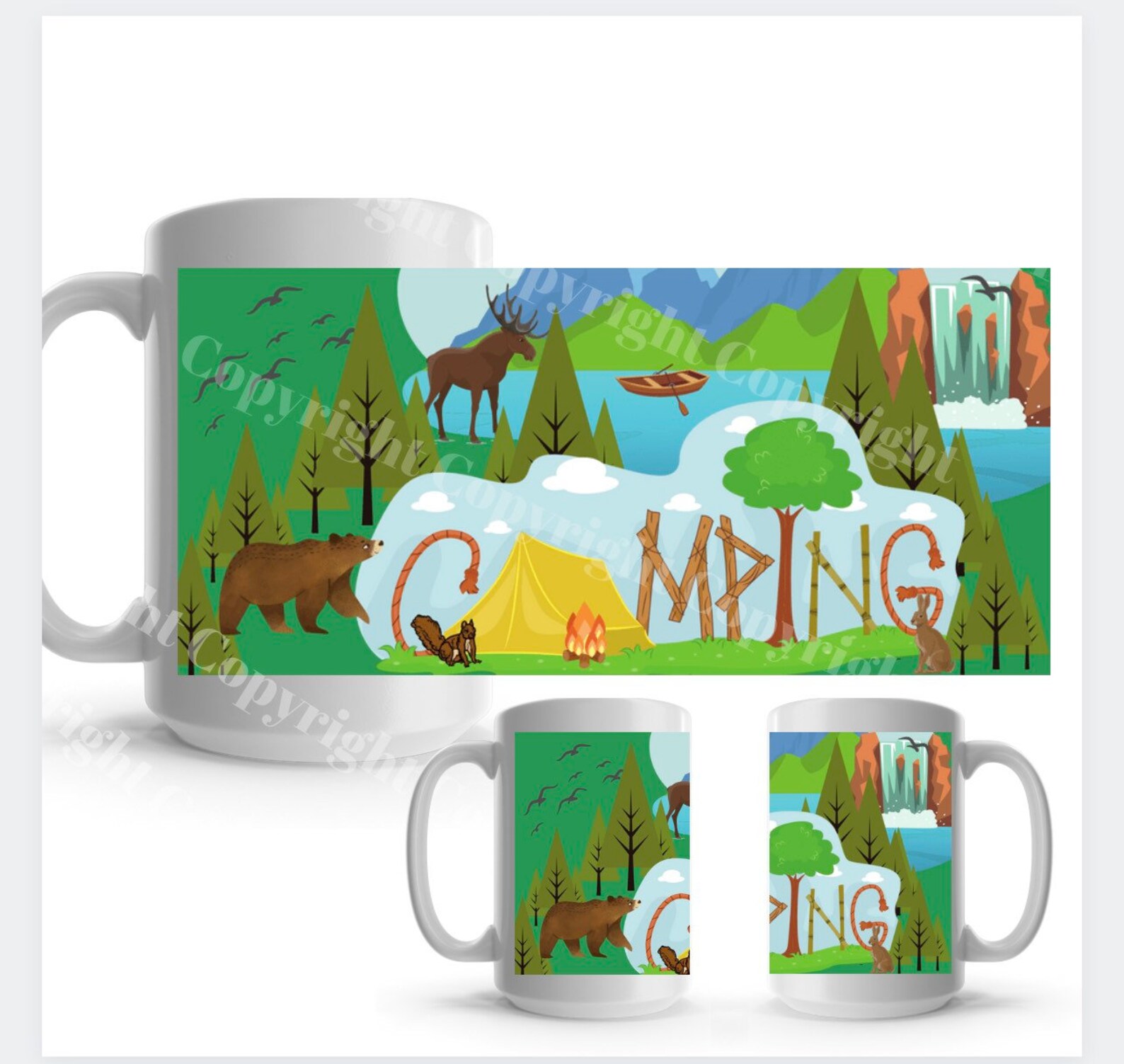 Camping Mug 15oz Mug Etsy