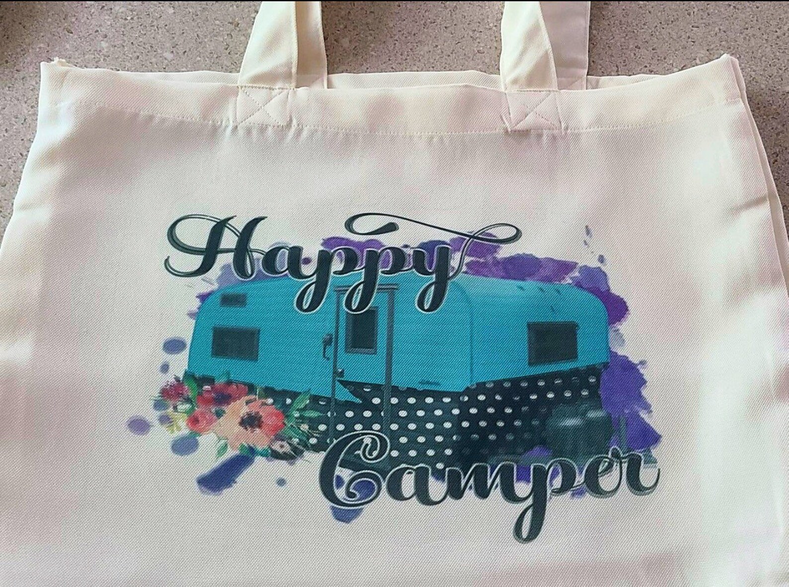 Happy Camper Tote Bag Etsy