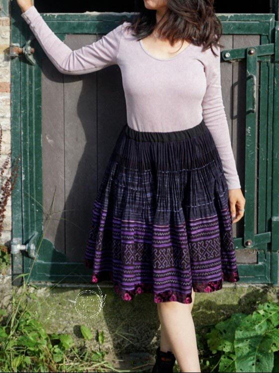 希少　アンティーク山岳民族筒型スカート 希少アンティーク山岳民族筒型スカート