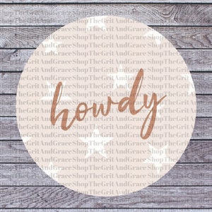 Howdy Punchy Western Digital PNG SVG JPG For Car Freshie Cardstock