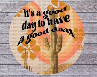 Buongiorno Punchy Retro Western Digital PNG SVG JPG per Car Freshie Cardstock