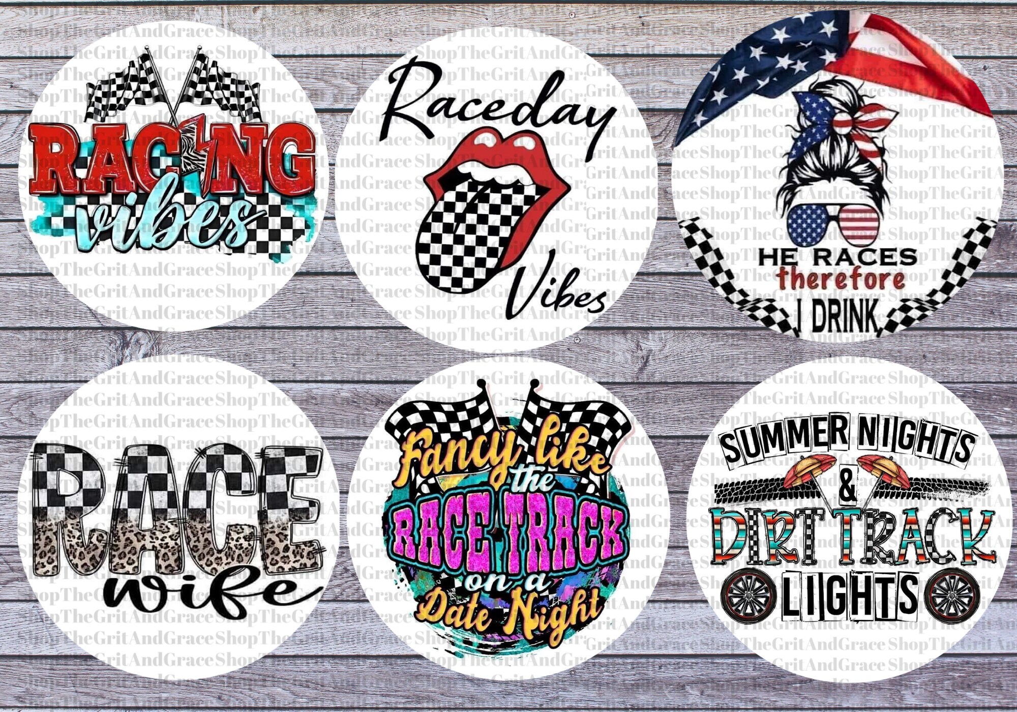 Racing Dirt Track Cardstock For Car Freshies