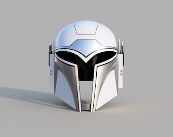 Casco femenino "Élite" de Mandalorian: Concepto de casco imprimible en 3D