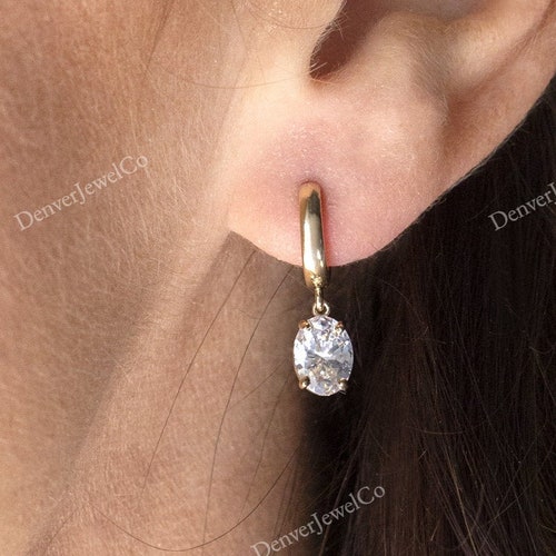 Moissanite Stud Earrings Certified Moissanite With 18K Gold - Etsy