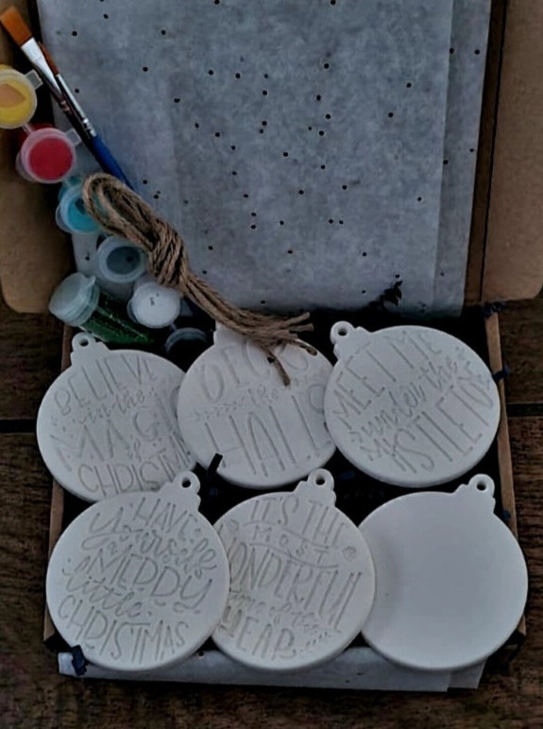 Christmas Ornaments/diy Ornaments/painting Kit/paint Your Etsy