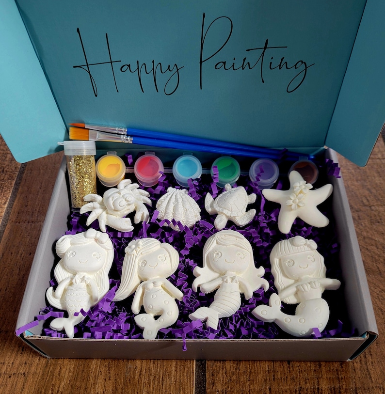 mermaid painting kit mermaid craft for kids on etsy
