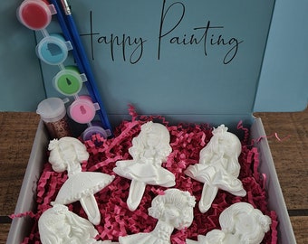 Ballerina Painting Kit: DIY Resin Magnet Set, Kids Party Favor