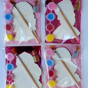 Princess party favor/favors bags/princess birthday party/paint your own princess/crafts for kids/bag fillers/birthday party favor/paint kits