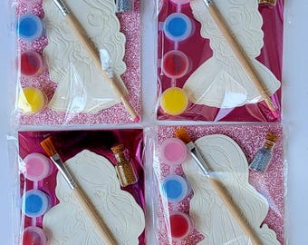 Princess Paint Party Favor: Resin Princess, Brush & Paints