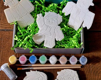 Block Game Resin Magnet Craft Kit – Pixel Character Painting Box (DIY Gift)