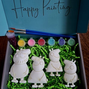 Peppa Pig Painting Box/Peppa Pig Gift Idea/Toddler Gift Idea/Peppa Pig Party/Summer Crafts/Party Crafts/Painting Kit/DIY Magnets/Kids Craft