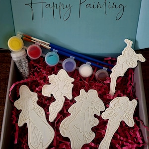Fairy Painting Kit: DIY Resin Magnet Craft, Kids Party Activity