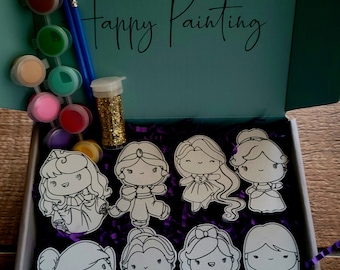 DIY Princess Magnet Painting Box, Kids Party Favor
